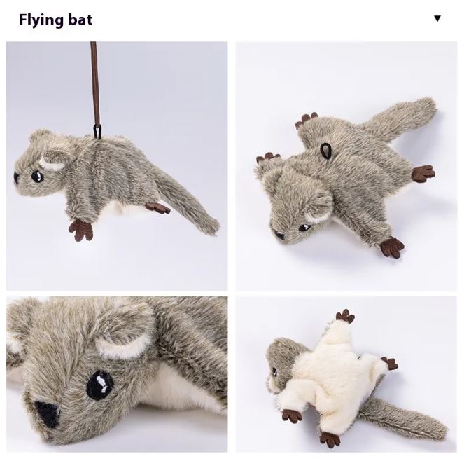 Pájaro con alas móviles para gatos