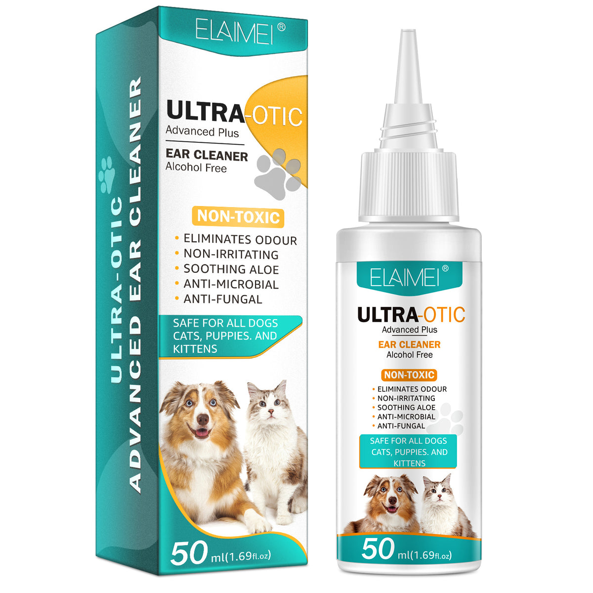 Limpiador de oídos para mascotas de 50 ml