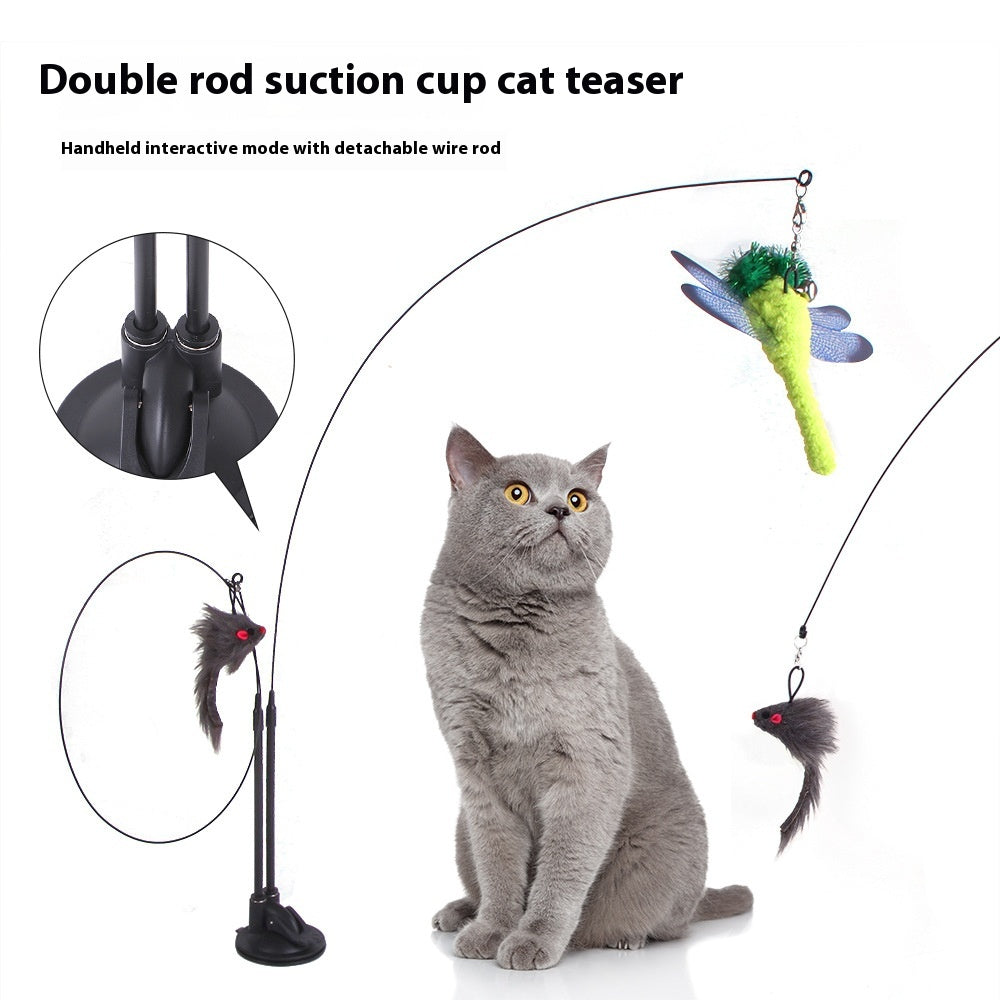 Juguete interactivo para gatos con ventosa