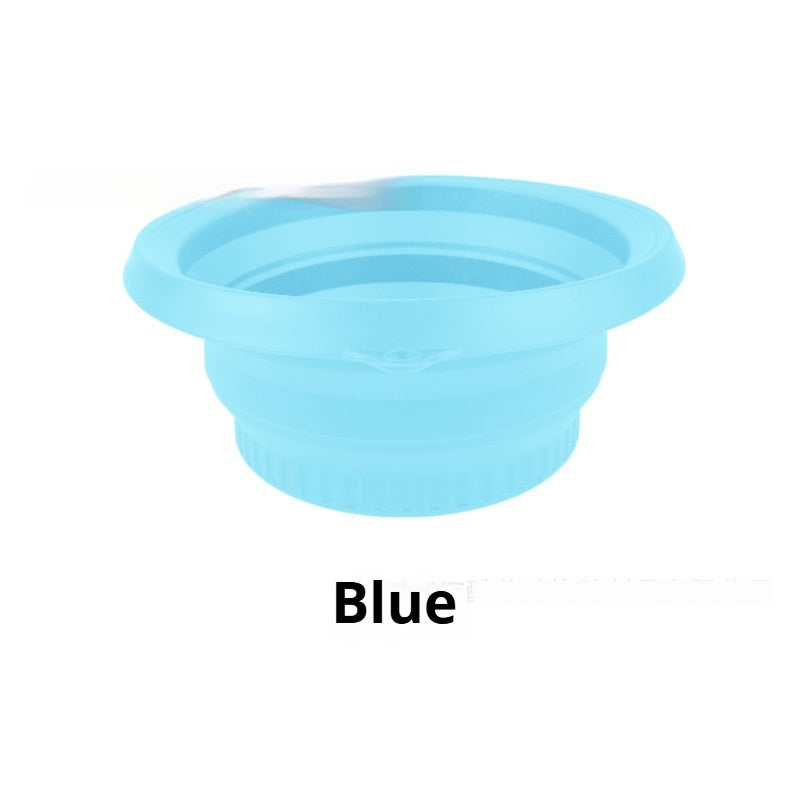 Recipiente plegable de silicona para cuidado facial
