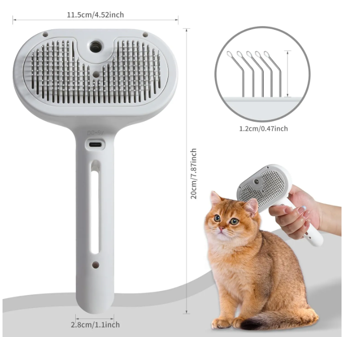 Cepillo pulverizador para perros y gatos