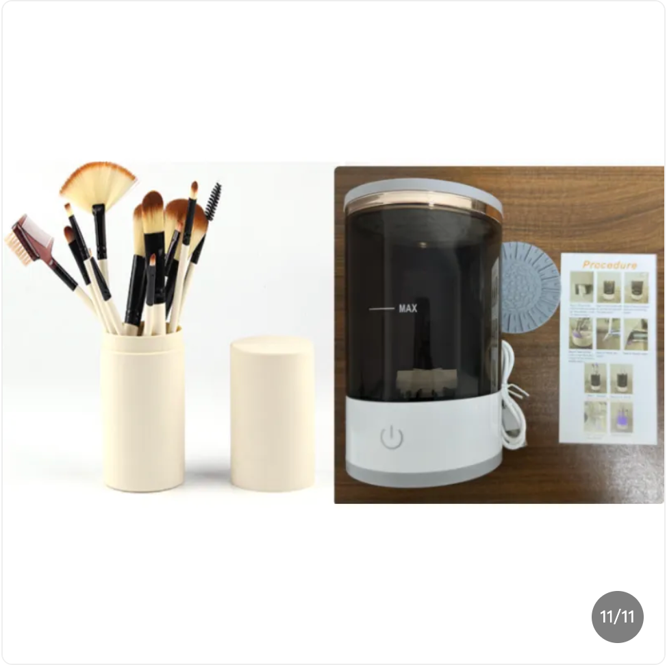 Limpiador eléctrico de brochas de maquillaje