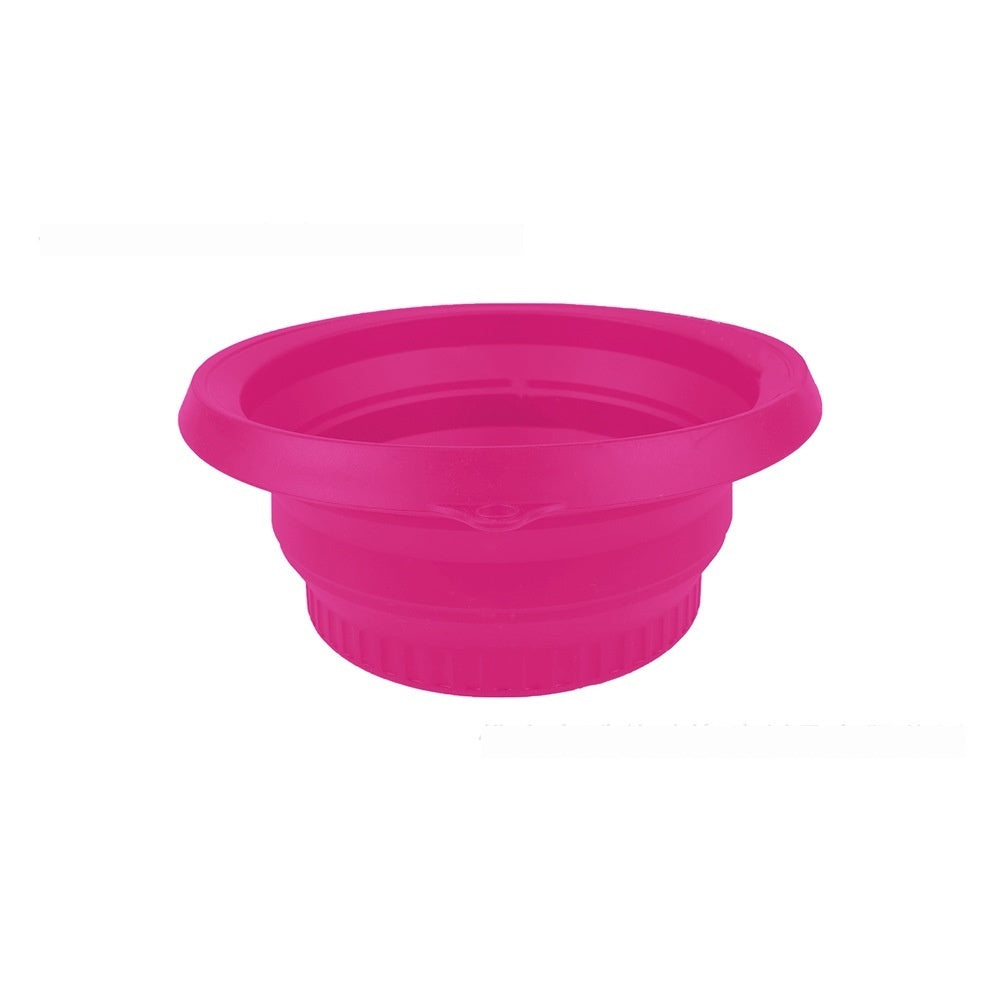 Recipiente plegable de silicona para cuidado facial