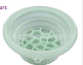 Recipiente plegable de silicona para cuidado facial